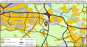 Le centre commercial Noyelles : un site de carrefour au centre d'une aire urbaine de 550 000 consommateurs