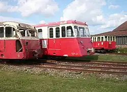 Autorails OC1, OC2 N°X202 et draisine Billard de l'ACFCdN