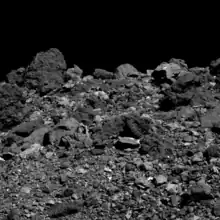 Photo d'une portion de la surface de Bénou