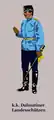 1er lieutenant de fusilier à cheval de Dalmatie (k.k. Reitende Dalmatiner Landesschützen-Division) en tenue de combat