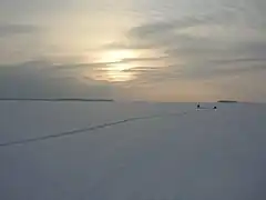 La mer de l'Ob en hiver.