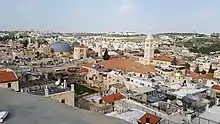Vue à 360° depuis Phasaël sur l'Église du Saint-Sépulcre.