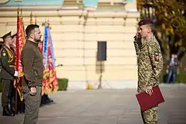 Lors de la Journée des défenseurs et défenseuses de l'Ukraine  de 2022.