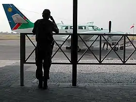 Un avion Air Namibia à Ondangwa