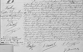 Son acte de naissance.