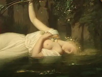 Ophelia, 1851, Poitiers, musée Sainte-Croix.