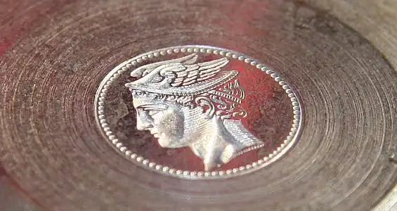 La matrice du poinçon original du médaillon (détail)