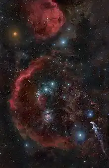 Le héros mythologique grec Orion est l'éponyme de la constellation Orion, représentée ici, et donc indirectement du vaisseau spatial Orion.