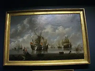 Combat naval des Quatre Jours, du 1er au 4 en juin 1666, 1667, exposé au musée des Beaux-Arts d'Orléans, en France.
