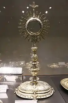 Ostensoir de Thomas Maillard, face avant, trésor de Saint-Jean-du-Doigt.