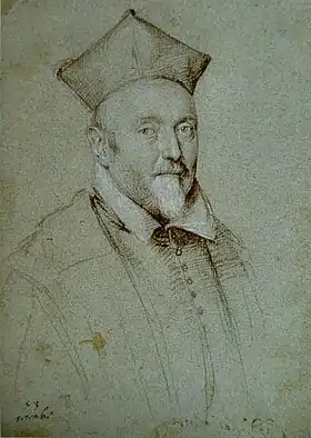Gravure représentant un cardinal.