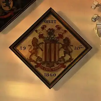 Obiit du baronÉdouard Marie de Marcq de Tiège.