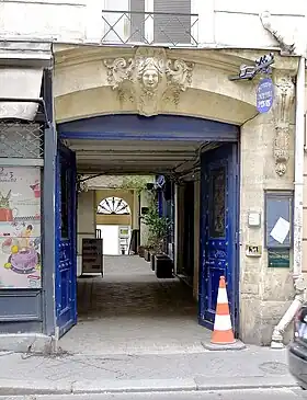 No 26 : passage Potier vers la rue de Montpensier.