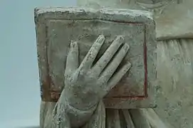 Moine 1 (main droite, détail).