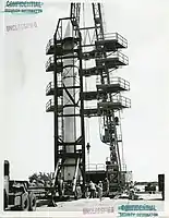 PGM-11 Redstone RS-01 dans son "gantry".