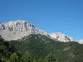 Vue du Vulturó (à gauche).