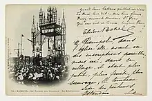 Carte postale de la bénédiction du pardon des Islandais, comprenant quelques vers de Théodore Botrel.