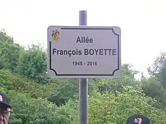 Panneau allée François-Boyette.