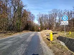 Panneau B26 avec panonceau M9z en cas de neige
