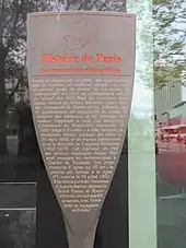 Panneau Histoire de Paris« Naissance du Métropolitain ».