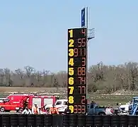 Le totem de classement du circuit.