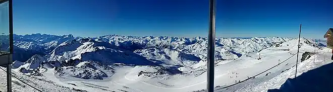 Vue depuis la cime Caron.