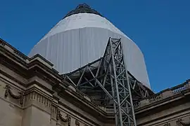 Détail de l'échafaudage.