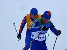 Biathlon : épreuve pour handicapés visuels aux Jeux de 2010. Ici, le Russe Irek Mannanov avec son guide Salavat Gumerov.
