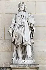 Statue de Jean Lepautre, années 1850, série des Hommes illustres, cour du palais du Louvre
