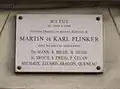 Plaque commémorative pour Martin et Karl Flinker.