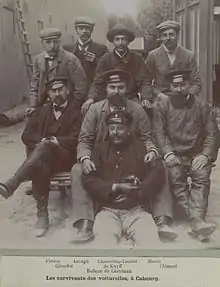 Participants au Tour de France automobile 1899.