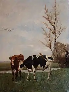 Taureaux à l'abreuvoir (1877).