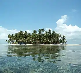 Un lagon dans les Cayos Perlas.