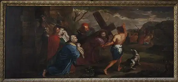 Portement de Croix du XVIIe siècle par Jan van den Hoecke.