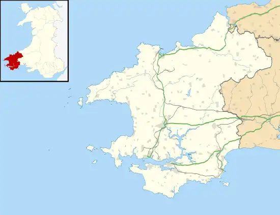 Voir sur la carte administrative du Pembrokeshire