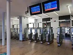 Intérieur du bâtiment voyageurs,en 2018.