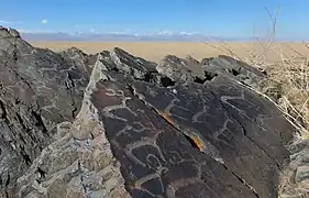 Pétroglyphes de l'époque scythe.