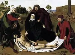 La Lamentation, tempera sur panneau, 29,2 × 21,6 cm, Metropolitan Museum of Art, New York