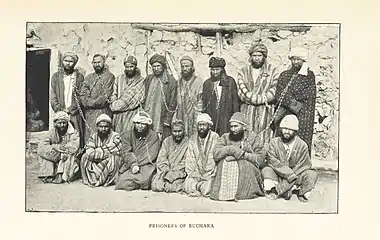 Un groupe de prisonniers à Boukhara, 1899.