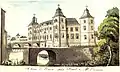 Vue du château vers 1840-60. Dessin de Philippus van Gulpen (nl) (1792-1862)