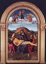 Piero di Cosimo, Pietà avec les saints Jean l'Évangéliste, Marie Madeleine et Martin de Tours, galerie nationale de l'Ombrie, Pérouse.