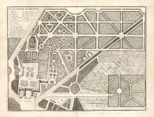 Les jardins en 1714-1715