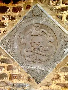 Enfeu d'Agnès Sarter († le 26 janvier 1661).