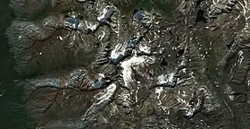 Vue satellite Sentinel-2 du pic Martin.