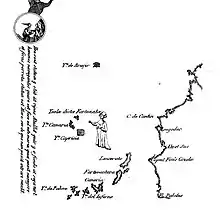 Détail de la carte des frères Pizzigano (1367)