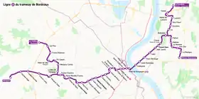 Voir la carte de la ligne.
