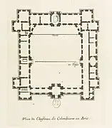 "Plan du Chasteau de Colombieres en Brie", Jean Marot, milieu du XVIIe siècle.