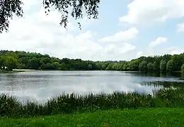 À Bussière-Galant, le plan d'eau des Ribières, alimenté par la Dronne.