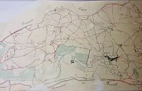 Plan de la commune de Pontgouin postérieur à 1857 (A.D.28, E dépôt 302 G4).