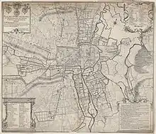 Plan de la ville de Troyes, en France.